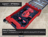 FOAM INSERT to store M12 Installation Drill Driver 2505-20 in a Milwaukee Packout 5 Compartment Small Parts Organizer - Tools/Case NOT Included