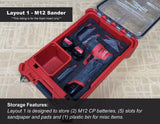 FOAM INSERT to store M12 Orbital Sander in a Milwaukee Packout 5 Compartment Small Parts Organizer - Tools/Case NOT Included