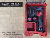 FOAM INSERT to store M12 Orbital Sander in a Milwaukee Packout 5 Compartment Small Parts Organizer - Tools/Case NOT Included