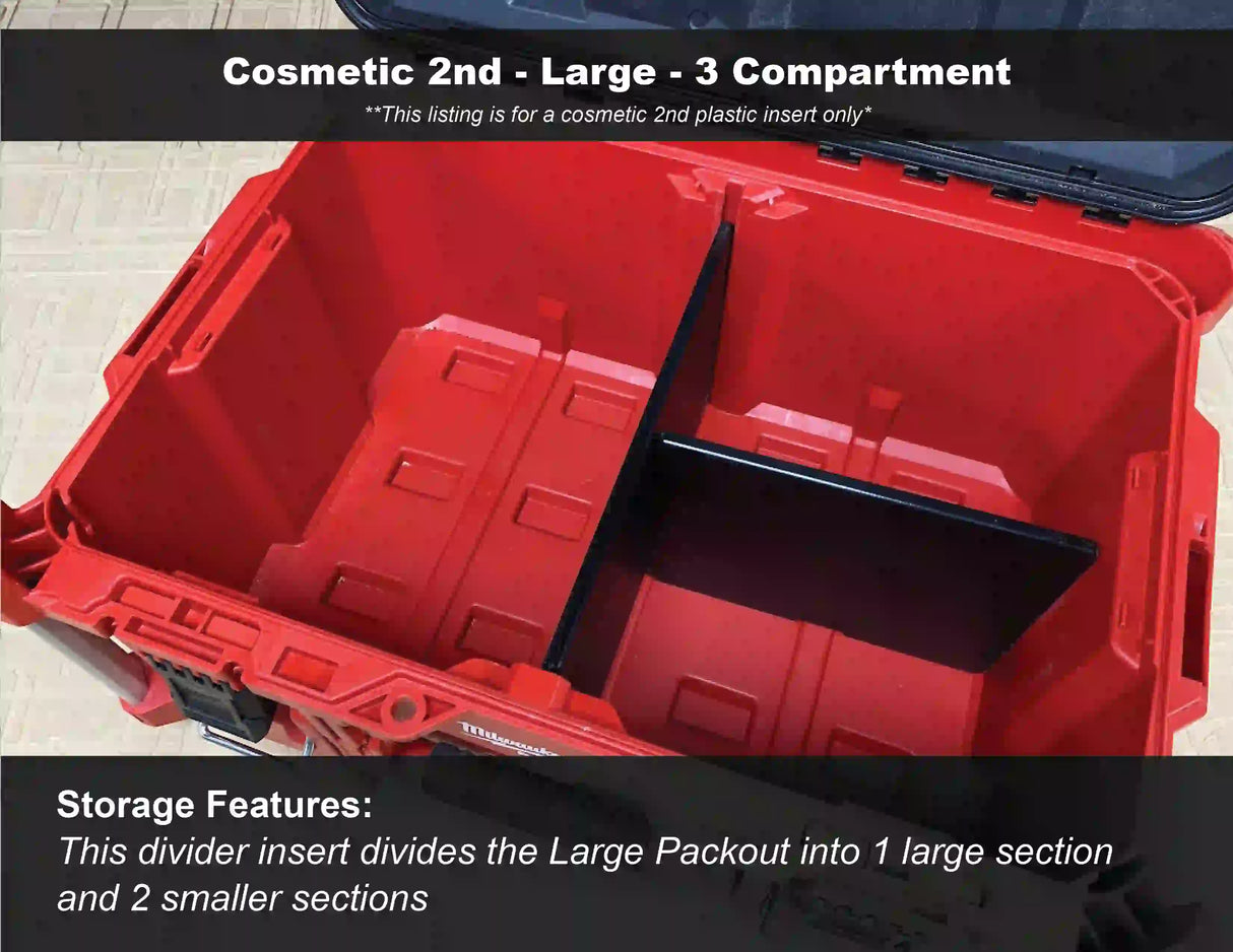 Cosmetic 2nds Plastic Divider Inserts for Milwaukee Packout Tool Boxes - Tools/Case NOT Included