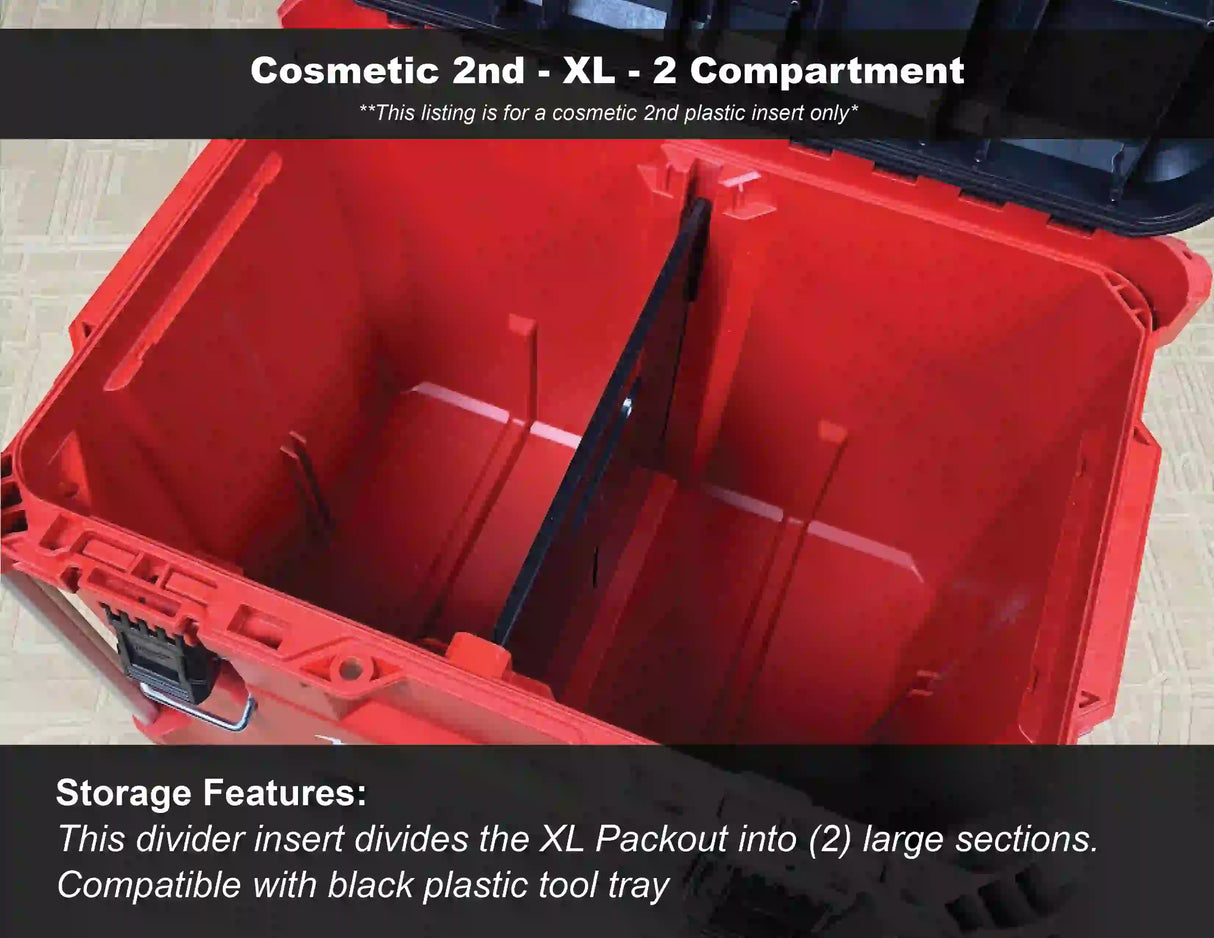 Cosmetic 2nds Plastic Divider Inserts for Milwaukee Packout Tool Boxes - Tools/Case NOT Included