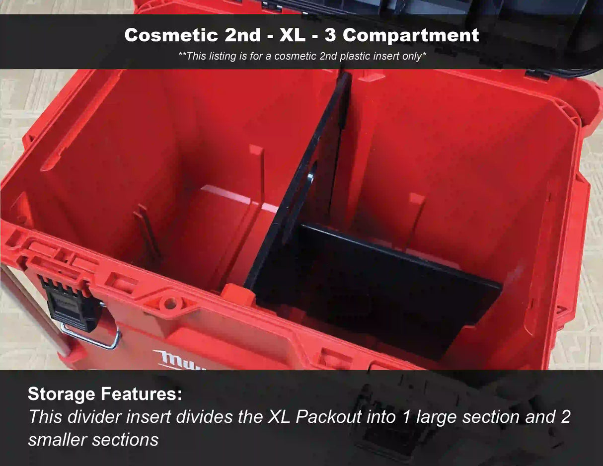 Cosmetic 2nds Plastic Divider Inserts for Milwaukee Packout Tool Boxes - Tools/Case NOT Included