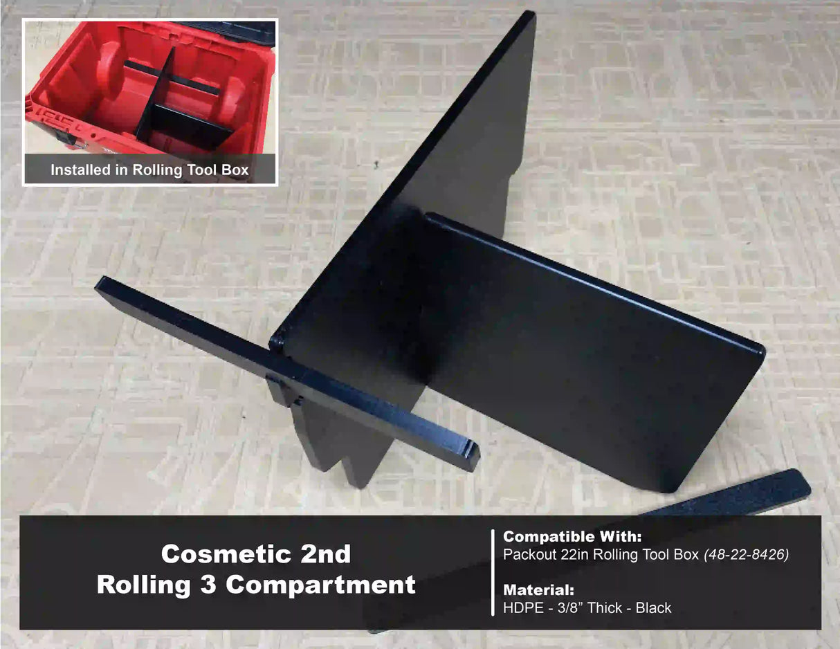 Cosmetic 2nds Plastic Divider Inserts for Milwaukee Packout Tool Boxes - Tools/Case NOT Included