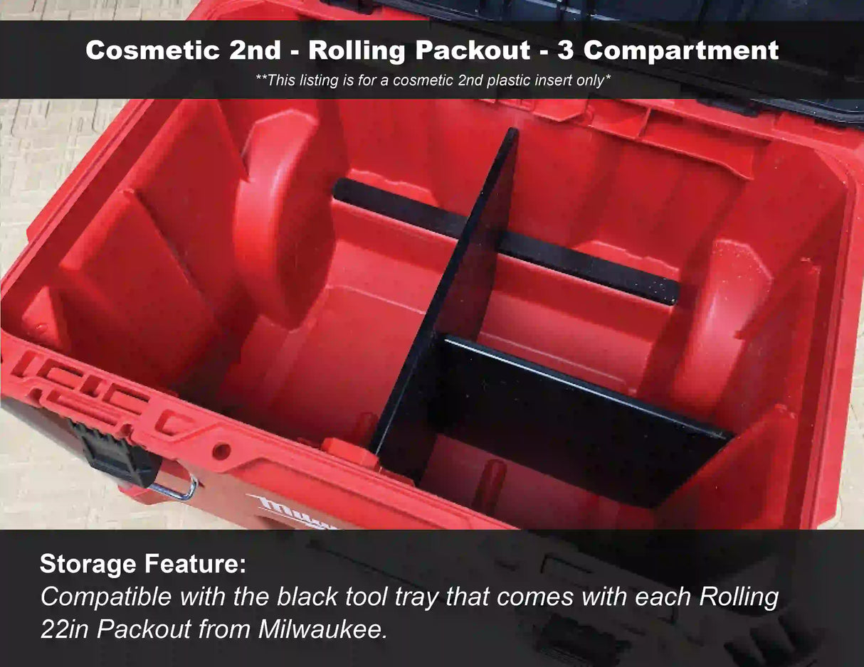 Cosmetic 2nds Plastic Divider Inserts for Milwaukee Packout Tool Boxes - Tools/Case NOT Included