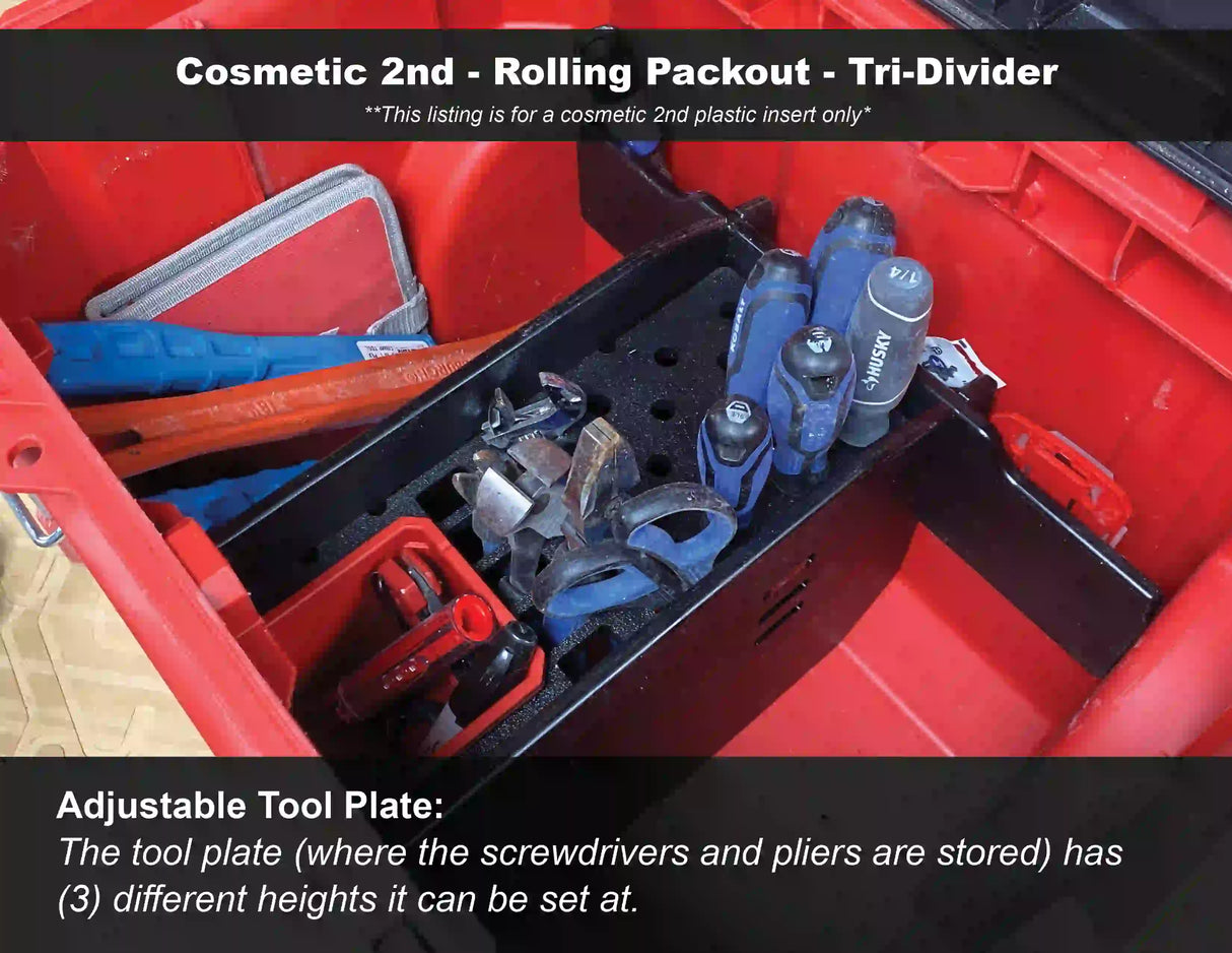 Cosmetic 2nds Plastic Divider Inserts for Milwaukee Packout Tool Boxes - Tools/Case NOT Included