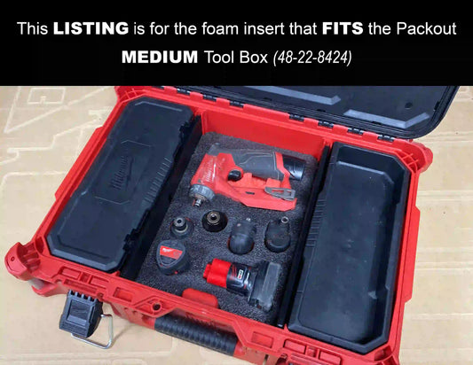 FOAM INSERT & Dividers For Milwaukee M12 Installation Drill Driver 4-1 Kit 2505-20 Packout Medium Tool Box