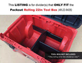 Packout 22in Rolling Tool Box Dividers - Packout Rolling Tool Box Divider Mods - Tools/Case NOT Included