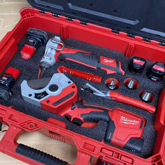 FOAM INSERT to store Milwaukee M12 ProPex Tool and M12 pvc Pipe Shear 2470-20 in a Packout Medium Tool Box - Tools NOT Included