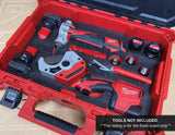 FOAM INSERT to store Milwaukee M12 ProPex Tool and M12 pvc Pipe Shear 2470-20 in a Packout Medium Tool Box - Tools/Case NOT Included