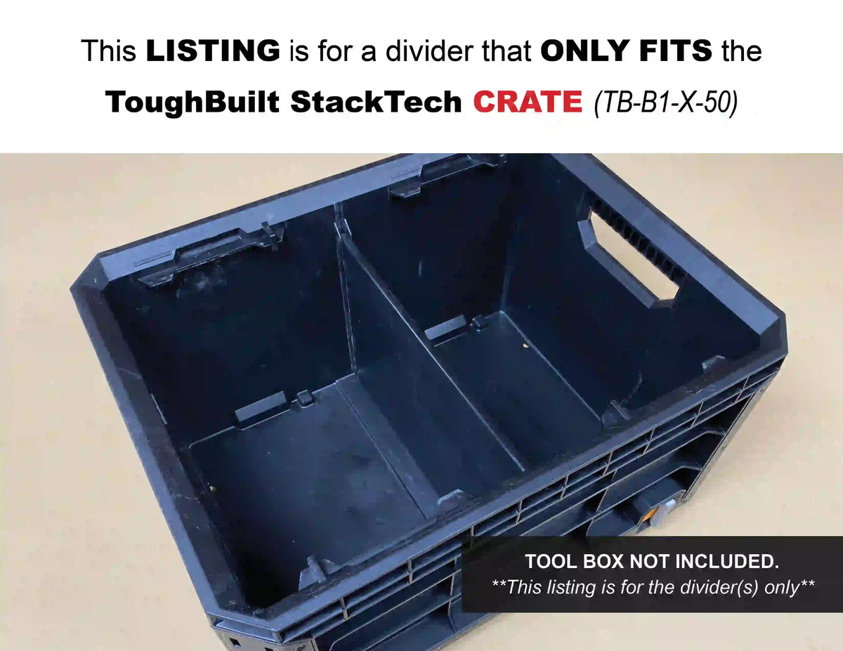 Stacktech Crate Divider for ToughBuilt StackTech CRATE Tool Box - Tools/Case NOT Inclu ...