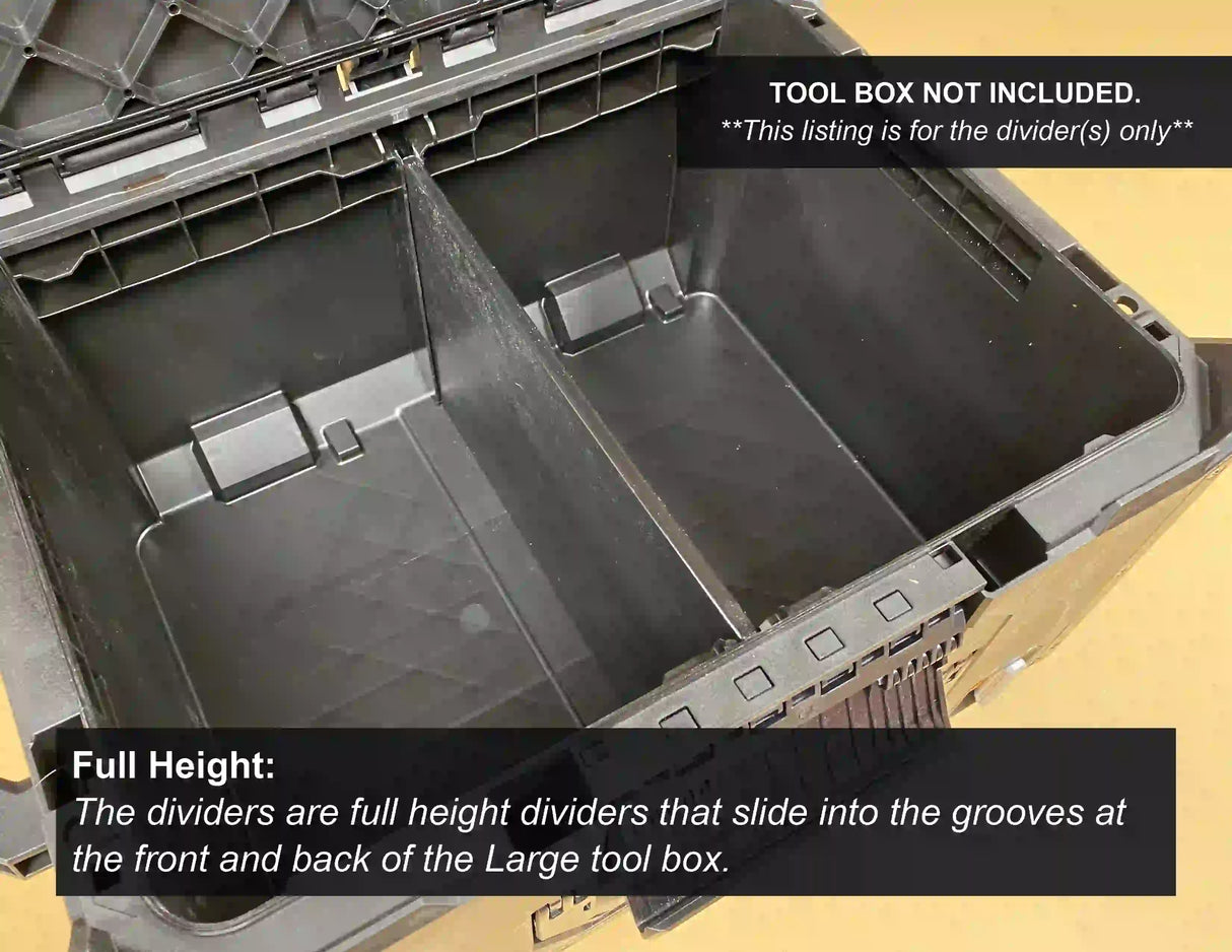 Divider for ToughBuilt StackTech Large Tool Box - Tools/Case NOT Included