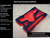 FOAM INSERT to store M12 Fuel Hackzall 2520-20 in a Milwaukee Packout 5 Compartment Small Parts Organizer - Tools/Case NOT Included