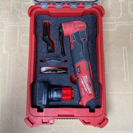FOAM INSERT to store M12 Fuel Oscillating Multi-Tool 2526-20 in a Milwaukee Packout 5 Compartment Small Parts Organizer - Tools NOT Included