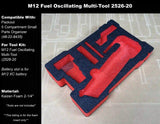 FOAM INSERT to store M12 Fuel Oscillating Multi-Tool 2526-20 in a Milwaukee Packout 5 Compartment Small Parts Organizer - Tools/Case NOT Included