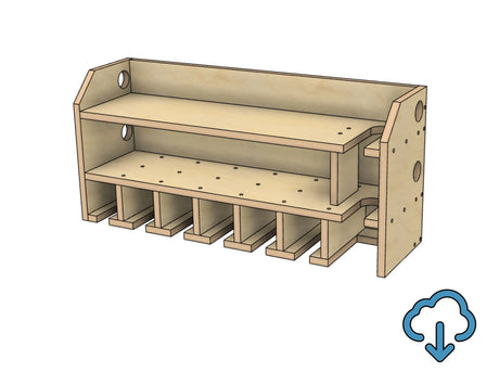 downloadable pdf woodworking plans for beginner woodworks to build a power tool drill storage charging station from plywood 