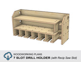 Drill storage charging station plans for the DIY woodworker looking for easy to build plywood projects for storing power tools and charging cordless power tool batteries