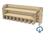 downloadable pdf woodworking plans for beginner woodworks to build a power tool drill storage charging station from plywood 