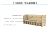 woodworking plans for sale to build an 8 slot cordless power tool storage rack cabinet