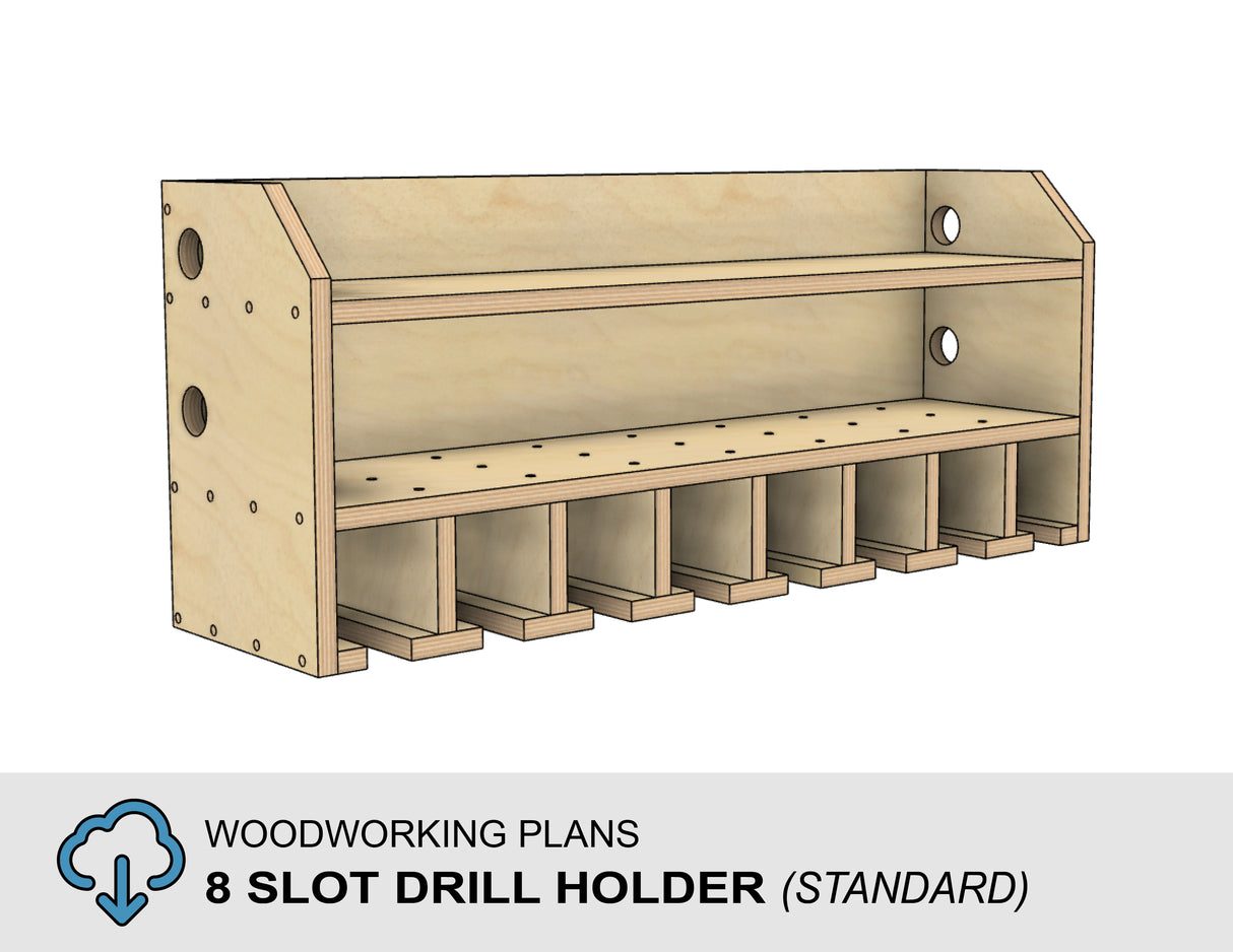 Bundle of DIY Drill Holder Woodworking Plans