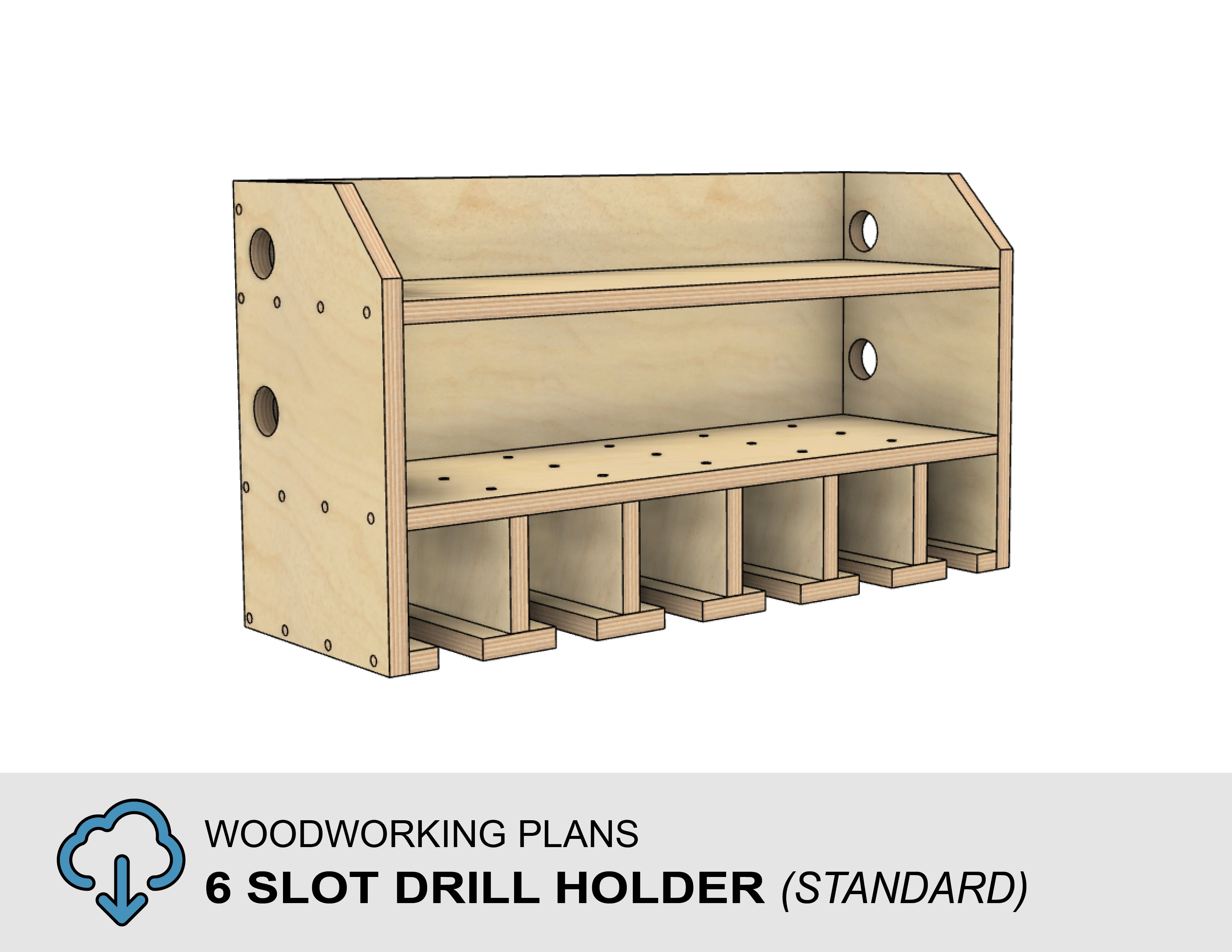 6 Slot DIY Cordless Power Tool Storage Shelf Woodworking Plans DIY Wo dryforge