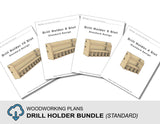 Bundle of DIY Drill Holder Woodworking Plans