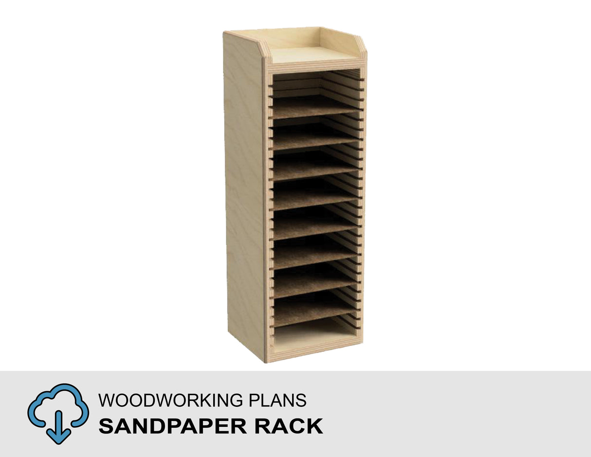 PDF Build Plans Sandpaper Storage Rack Shelf For 5 inch And 6 inch Sandpaper