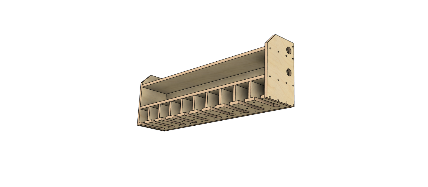 10 Slot DIY Cordless Power Tool Storage Shelf Woodworking Plans, DIY Woodworking Plans