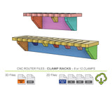 CNC Router Files Clamp Storage Rack 3D Model