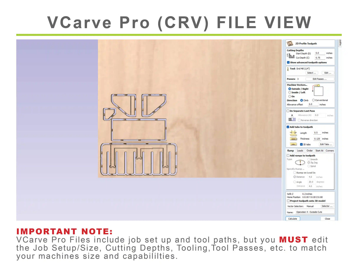 CNC Router Files Clamp Storage Rack 3D Model