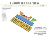 CNC Router Files Clamp Storage Rack 3D Model