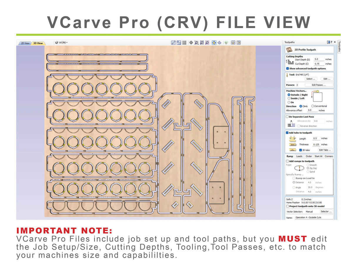 CNC Router Files Spray Can Storage Rack 35 Spray Cans 3D Model