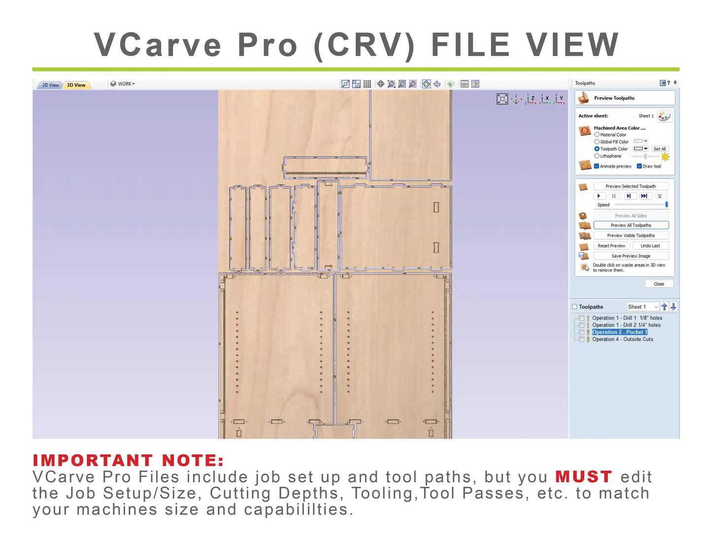 CNC Router Files 18" Shop Cabinet Carcass 3D Model