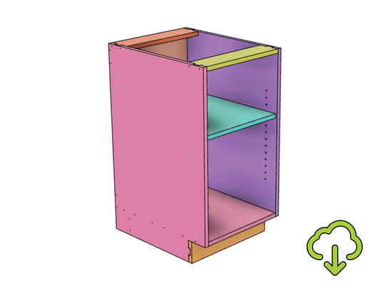 CNC Router Files 18" Shop Cabinet Carcass 3D Model