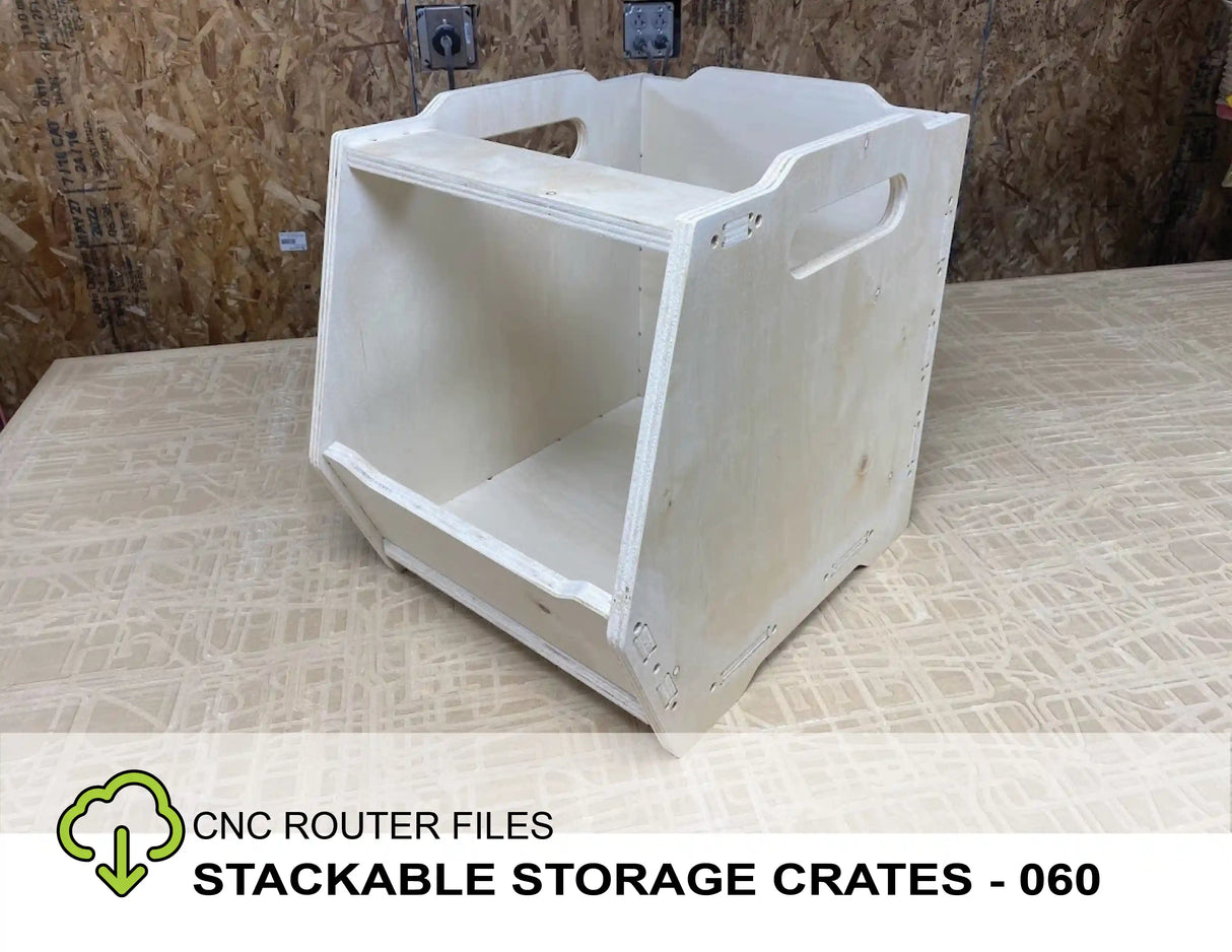 CNC Router Files Stackable Storage Crates