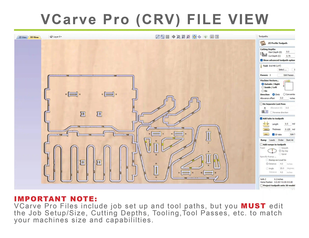 CNC Router Files French Cleat Drill Shelf 5 Slot
