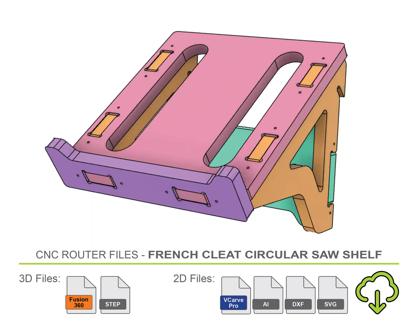 CNC Router Files French Cleat Circular Saw Holder