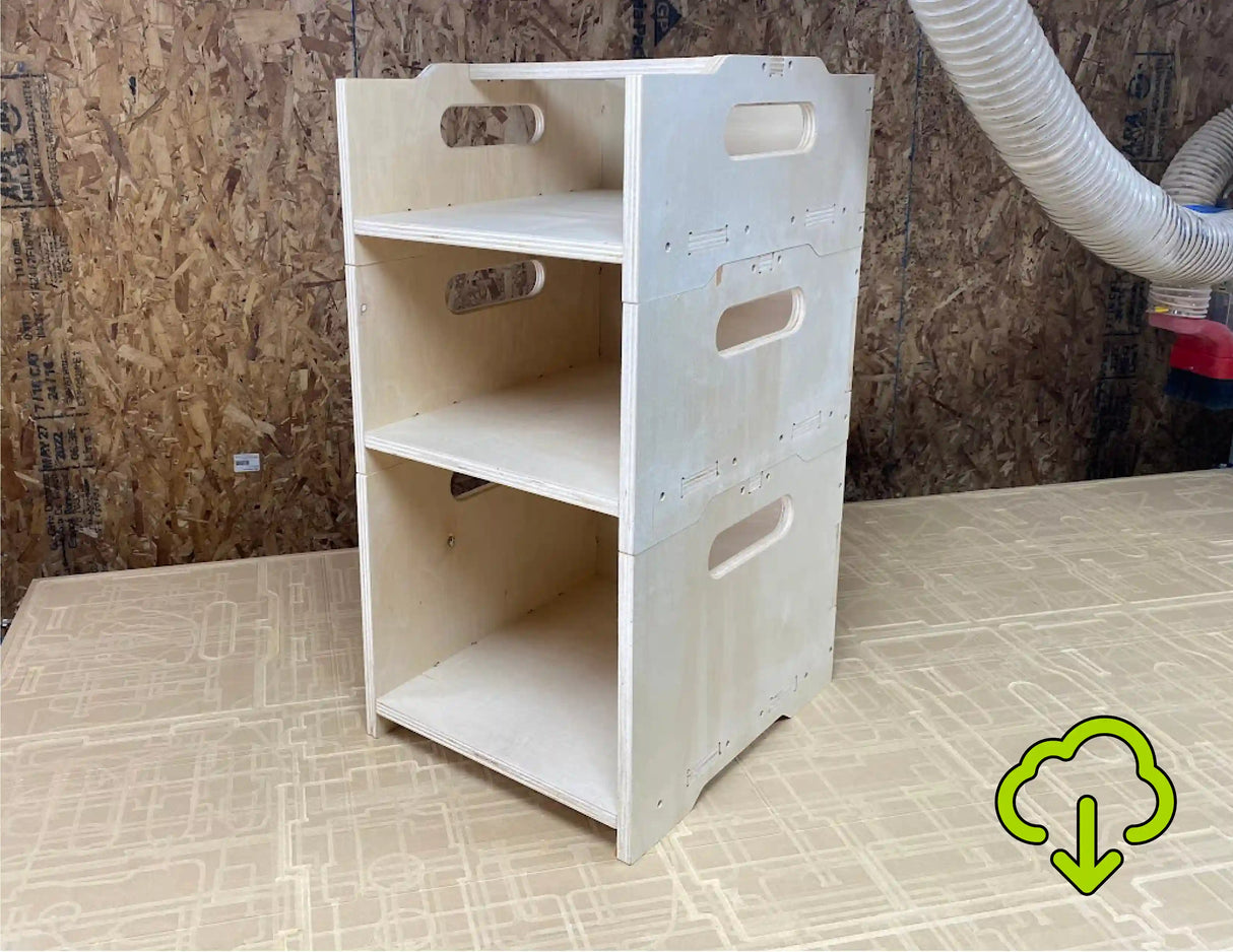 CNC Router Files Stackable Modular Bins