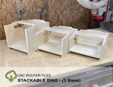 CNC Router Files Stackable Modular Bins