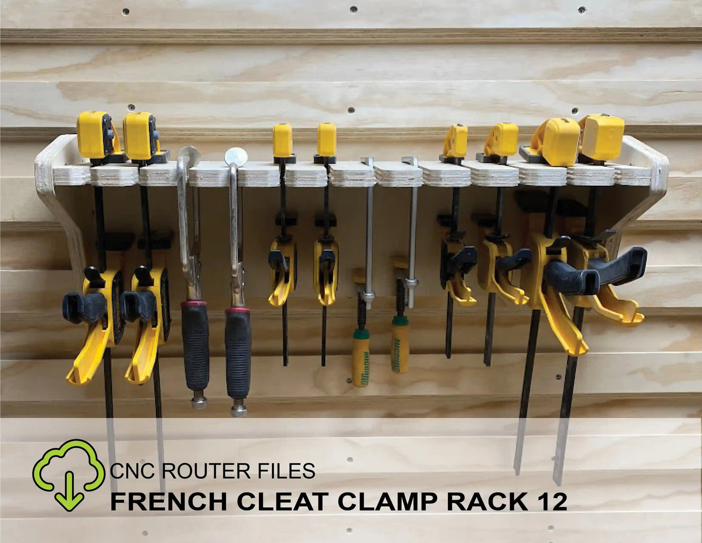 CNC Router Files French Cleat Trigger Clamp Storage Rack