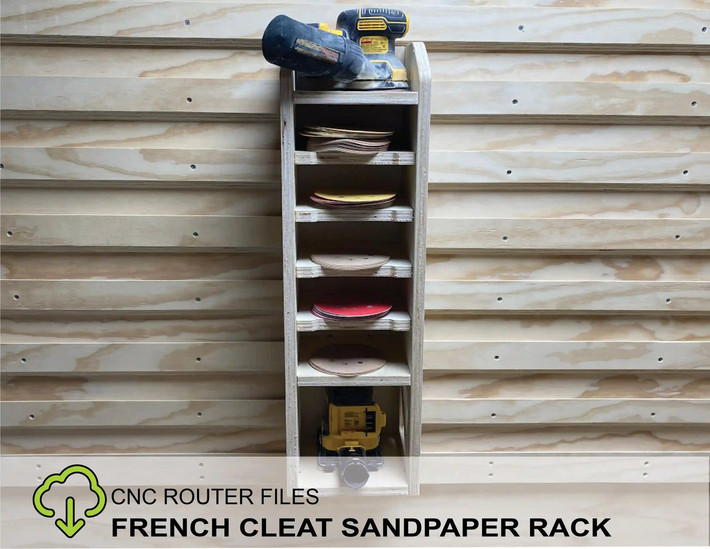 CNC Router Files French Cleat Sandpaper Rack Medium