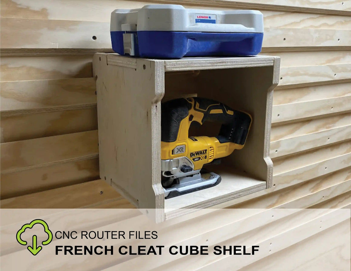 CNC Router Files French Cleat Cube Shelf