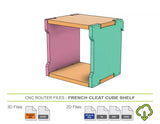 CNC Router Files French Cleat Cube Shelf