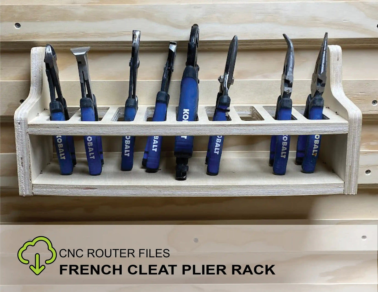 CNC Router Files French Cleat Plier Storage Rack