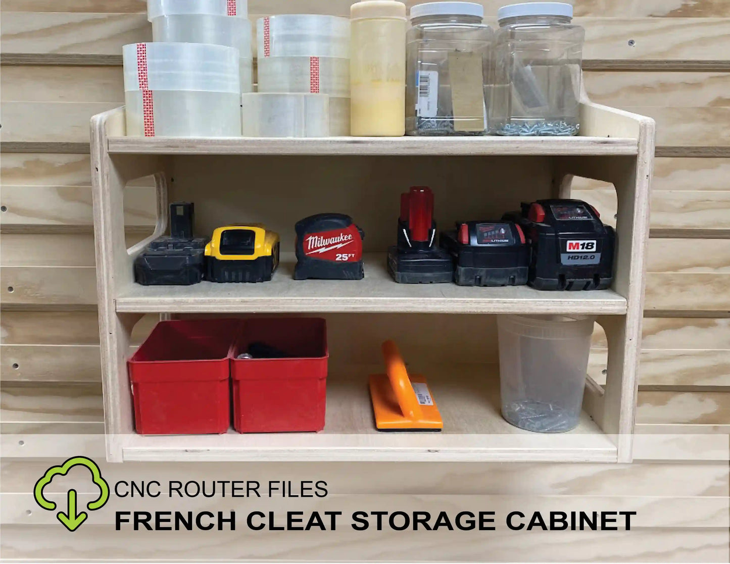 CNC Router Files French Cleat Storage Cabinet Shelving