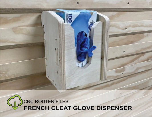 CNC Router Files French Cleat Rubber Glove Dispenser