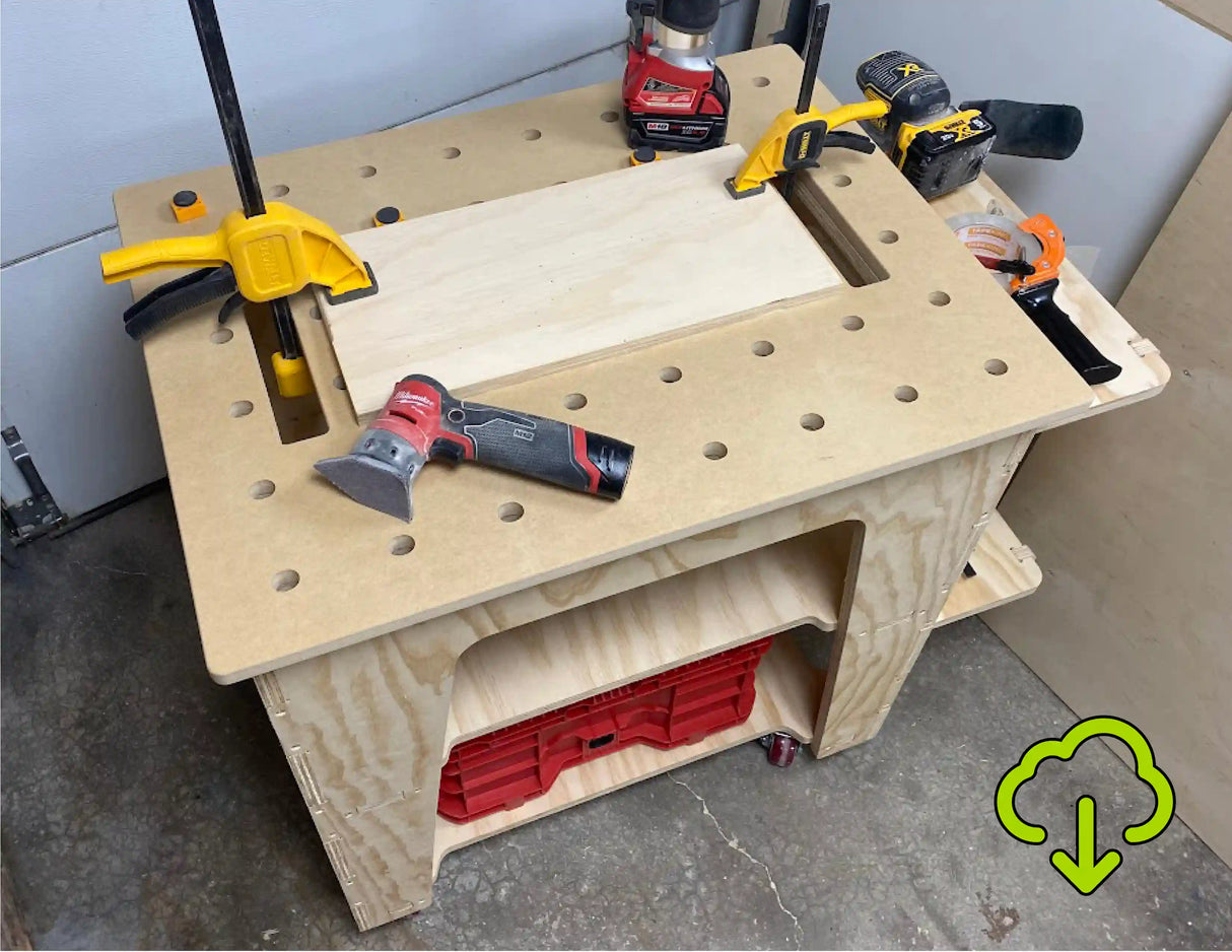 CNC Router Files MFT Workbench Cart