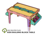 CNC Router Files Kids Building Bricks Table