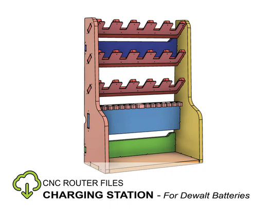 dewalt battery charging station cnc router project file for building a wall mounted battery holder with chargers