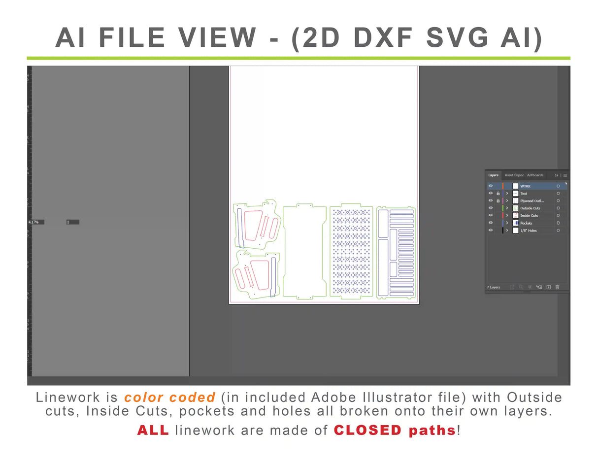 adobe illustrator ai dxf svg cnc files for sale french cleat router bit storage rack organizer made from plywood with toolpaths for cnc wood cutting