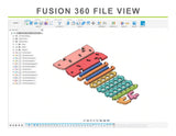 fusion 360 file 3d model of caulking tube storage organizer rack that holds 15 tubes of caulk on a workshop wall